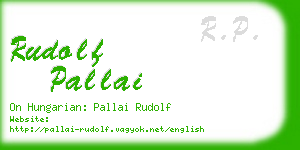 rudolf pallai business card